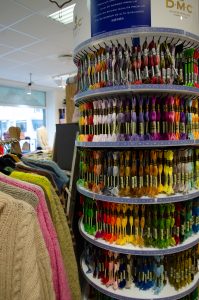 Broderiavdelingen hos Inspirerende Hobby